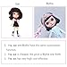The 12 Inch Nude Doll is Similar to Blyth BJD Doll, Customized Dolls Can Be Changed Makeup and Dress by DIY, Ball Jointed Dolls Best Gifts and Hobby For Girls (short black)