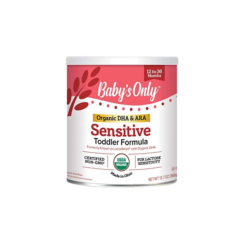Baby’s Only Organic Sensitive LactoRelief with DHA & ARA Toddler Formula, 12.7 Oz (Pack of 6) Non-GMO, USDA Organic…