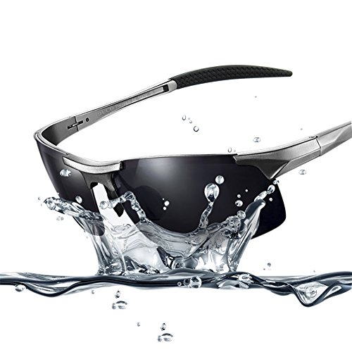 Duco Men's Sports Style Polarized Sunglasses Driver Glasses 8177S (Gunmetal Frame,Gray Lens)