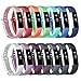 Soulen Compatible for Fitbit Alta and Alta HR Bands, 14-Pack Soft Silicone Replacement Classic Bands Large Small with Secure Buckle for Fitbit Alta Band (14 Pack, Small (6.3
