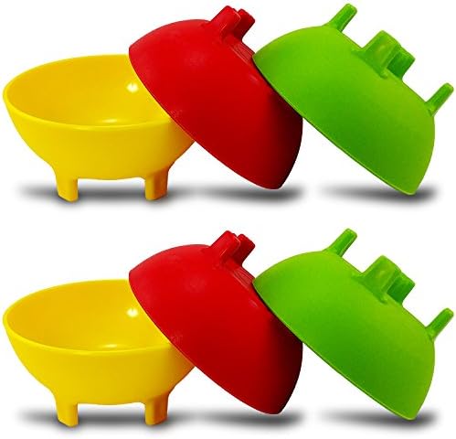 KSEVSalsa Bowls – 6 Pack (Multi Color), 13oz BPA FREE Small Bowl Unbreakable Mexican Molcajete Chip Guacamole, Serving Dish, Sauce Cup, Side bowl, Snack, Chips, Dip, Nuts, Candy, Ice Cream, Party Use