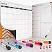 EDUPET Magnetic Dry Erase Board Calendar by Renook - Monthly & Weekly - Refrigerator or Wall - Featuring PVC StainStop Technology - Stay Organized! No Ghosting or Peeling!