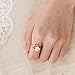 Barogirl Flower Ring Engagement Ring for Women Women's Rings for Lovers YR909 (7, Rose-gold)