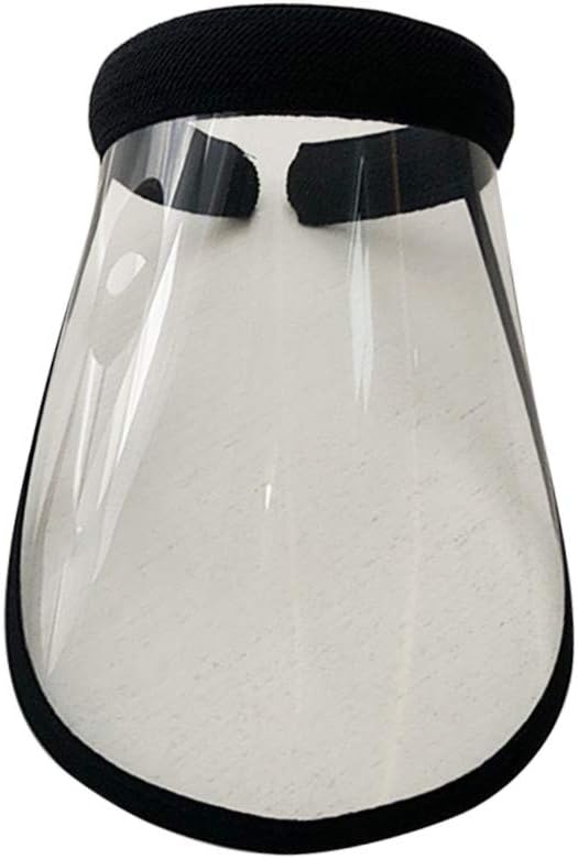 TOPBIGGER Protective Facial Mask - Removable Safety Face Shield - Particulate Respirator - Anti-Spitting Splash Hat - Isolation Anti-Pollution Face Shield with Flip-up Visor