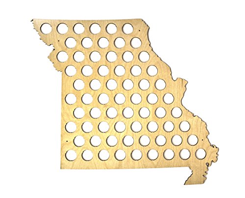 All 50 States Beer Cap Map - Missouri Beer Cap Map MO - Glossy Wood - Skyline Workshop - Great Father's Day gift!