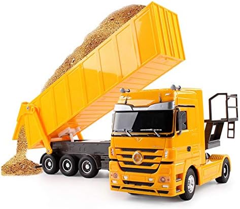 SHZJ RC Truck 1:32 Dumper 10 Wheel Tilting Cart Radio Control Tip Lorry Auto Lift Engineering Container Vehicle Electronic Hobby Toy