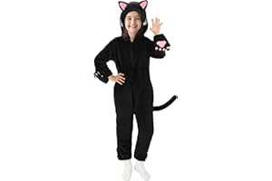 Joycover Cat Costume For Girls, Black Cat Costume For Girls Kids Dress Up, Halloween Costumes For Girls Kids Aged 5-10