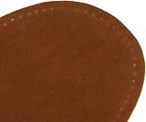 POFET 3 Pairs Sew On Suede Oval Elbow Knee Patches Brown Tan Blue view 5