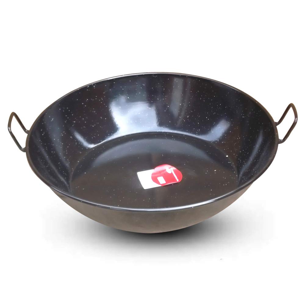 Vaello CamposDouble Handled 60cm Enamelled Steel Spanish Sarten/Deep Frying Pan/Karahi