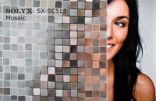 SOLYX: SX-SC513 Mosaic 36" Wide Static Cling Window Film (Sold by the running foot. Order the number of feet needed. Ships as One Continuous Piece!)