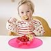 Kirecoo All in One Unicorn Silicone Placemat Reduce Slip Spill Proof Plate for children,kids,toddlers,fits all flat area,dining table (Pink)