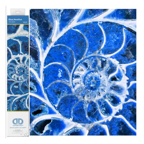 Diamond Dotz DD9-057 Blue Nautilus, ca. 51,5 x 37 cm groß, Diamond Painting, Malen mit Diamanten, funkelndes Bild zum Selbstgestalten, für Kinder und Erwachsene
