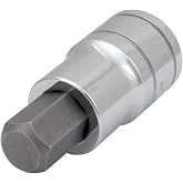 Performance Tool W32881 1/2 in. Drive 1/2 in. Hex Bit Socket | Chrome vanadium alloy steel. Polished chrome finish. Recessed bit end for tamper resistant fasteners