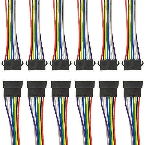 BGTXINGI 40PCS (20Pairs) 8PIN Female and Male Connection Plug with Terminal Connector Wire Cable for LED Light Strip 150mm Compatible with JST SM