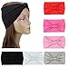 Women Headbands Turban Headwraps Hair Band Bows Accessories for Fashion Or Sport (Wide Headband 6PCS)