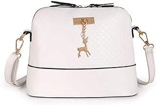 Frauentasche Damen Umhängetasche Weibliche Weibliche Tasche Mädchen Mini Umhängetasche Retro Weiß