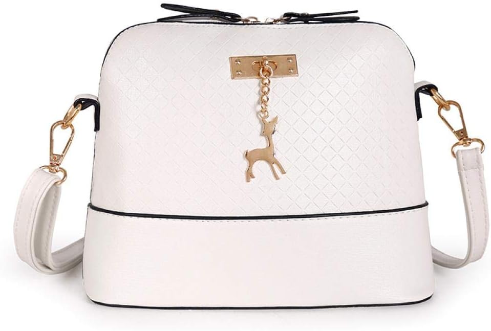 Frauentasche Damen Umhängetasche Weibliche Weibliche Tasche Mädchen Mini Umhängetasche Retro Weiß