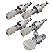 BQLZR Zinc Alloy Banjo Tuning Pegs 5 String Chrome, Geared Machine Head With Pearled Pegs, 4:1 Tuner Ratio