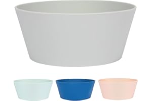 Waggo Habit Silicone Dog Bowl for All Breeds - Modern Heavyweight Silicone, Durable Pet Food and Water Dish Crock, Dishwasher Safe (Light Grey)