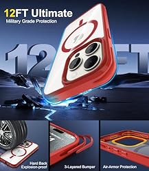 SUCGLES for iPhone 15 Pro Max Case with MagSafe