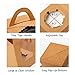 Yotruth Pop-up Cardboard Individual Cupcake Boxes Kraft Paper 100 Sets with Window Insert and Handle