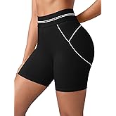 Aoysky Womens Buttery Soft Biker Shorts 6" High Waisted Workout Gym Yoga Running Athletic Shorts