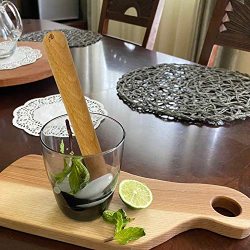 EFO Holzstößel für Cocktails - Robuster Holz-Eiszerkleinerer - Stilvoller Mojito Stößel Bar Werkzeug - Praktischer… – Bild 4