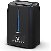 Chooone 6L Top Fill Ultrasonic Humidifier - Cool and Warm Mist for Bedroom, Baby, Large Rooms & Plants, Smart Humidity Contro