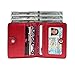 Itslife Women's Rfid Blocking Small Compact Bifold Leather Pocket Wallet Ladies Mini Purse with id Window (Red)