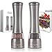 Premium Lerutti Manual Salt and Pepper Grinder Set With Adjustable Ceramic Rotor - Elegant Stainless Steel Shakers - Deluxe Salt Mill and Pepper Mill for Himalayan Salt, Pepper and Spices - Set of 2