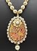 SATYAM KRAFT Women's Traditional White Pearl Theva Necklace Set Wedding Diwali Traditional Pearl Kundan Ethnic Standard White