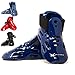 whistlekick Karate Sparring Foot Gear for Karate/Taekwondo Martial Arts Industry Best Warranty - No Toe Strap Arctic, Blue (Adult, Small)