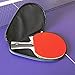 Gambler Custom Professional Table Tennis Paddle with Double Carbon Blade and Sevens Rubber plus Blue Case