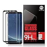Galaxy S8 Glass Screen Protector SGIN, [2Pack Black]Highest Quality Premium Tempered Glass Anti-Scratch, Clear High Definition (HD) Screen Film for Galaxy S8(Full Screen Coverage)