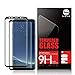 Galaxy S8 Glass Screen Protector SGIN, [2Pack Black]Highest Quality Premium Tempered Glass Anti-Scratch, Clear High Definition (HD) Screen Film for Galaxy S8(Full Screen Coverage)