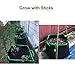 CASOLLY Square Grow Bags 5 Gallon 5 Pack, Thick Nonwoven Fabric Plant Pots with Green Handles,Heavy Duty Handle Plant Grow Pots