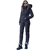 Yousify Womens Onesie Ski Suit Winter Outdoor Sports Waterproof Snowsuit Jumpsuits Jacket