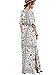 Milumia Women's Boho Split Tie-Waist Vintage Print Maxi Dress White M