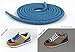 Aupek Athletic Shoelaces Round 36 inch, Reflective Shoelaces for Running, Cycling, Sneakers, Sport Shoe Laces for Men Women Kids (Light Blue)