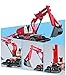 SZJJX Pull Back Excavators 2 in 1 Building Blocks Kits Friction Powered Let Go Monster Vehicle Truck Buildable Toys Construction Bricks Set 235PCS DIY Assembly SJ52012W