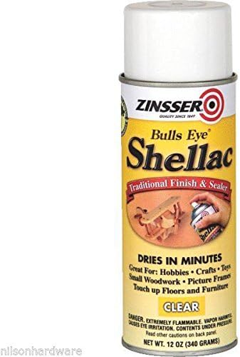 6 Pk 12 Oz Zinsser Bulls Eye Clear Fast Dry Spray Shellac 0408
