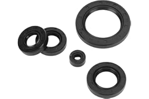 5 Pcs Motorcycle Oil Seals,Rubber Crankshaft Oil Seal Set for Upright Engines ATV Go Kart Quad Pit Dirt Bike