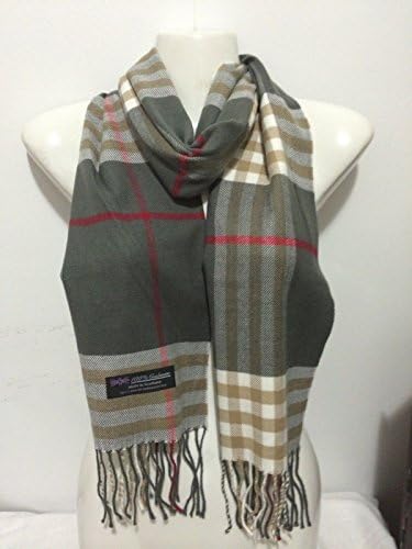 CASHMERE SCARF 100% Made in Scotland Plaid DESIGN2 Super Soft Unisex