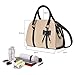 Handbag Shoulder Bag Hot Womens Vintage Messenger Tote with Bow (Beige-A)