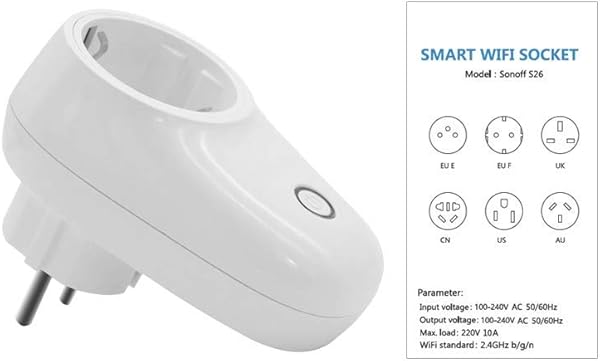 Galapar S26 WiFi Smart Socket Control Remoto inalmbrico Adaptador de Carga Smart Home Power Sockets Temporizador Inteligente Compatible con Amazon Alexa y para Google HomeNest IFTTT Inicio