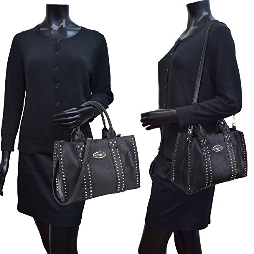 Women Handbag 3 Pieces Set Leather Shoulder Bag Satchel Purse 3 in 1 Simple Design Bronze