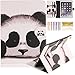 Dteck 9.7 Inch Case for Apple iPad Air 2 2014 Released Tablet (A1566/A1567) - Slim Fit Pretty Flip Folio Stand PU Leather Protective Case Cover with Card Slots/Stylus Pen (Cute Panda)