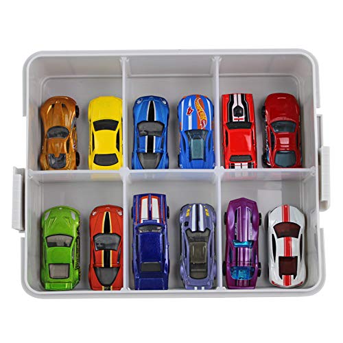 Bins & Things Stackable Toys Organizer Storage Case Compatible with Beyblade, Hot Wheels, Lego Dimentions or Mini Toy Action Figures - Portable Adjustable Box w/Carrying Handle - Thumbnail 2