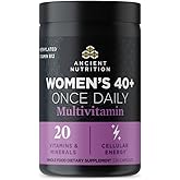 Ancient Nutrition Methylated Multivitamin for Women 40+, Once Daily | Once Daily, Magnesium, Methylated Vitamin B, C, K2, Folate and Iron Supplement, 30 count