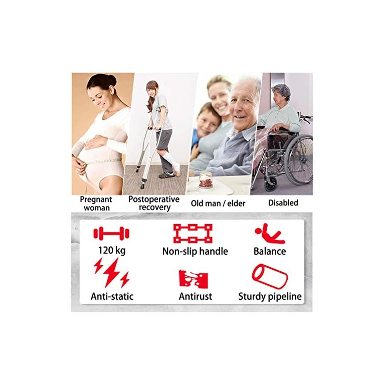 ZWFWCF Barra Asidero Abatible, Baño Barra Inodoro Manija De Seguridad